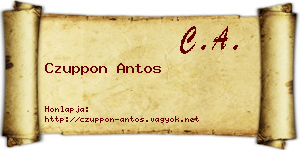 Czuppon Antos névjegykártya